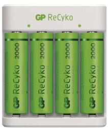 GP Batteries Eco E411 Akkutöltő + 4×AA GP ReCyko 2000