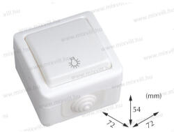 Alfa-Line ALFA FKV N-101 lámpanyomó falon kívüli vízmentes IP54 10A 10/ (FKV N-101 L)