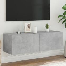 vidaXL betonszürke fali TV-szekrény LED-világítással 100 x 35 x 31 cm (837298)