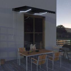 vidaXL antracit szélérzékelős és LED-es behúzható napellenző 300x250cm (3051255) - vidaxl