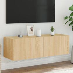 vidaXL sonoma tölgy színű fali TV-szekrény LED-ekkel 100 x 35 x 31 cm (837297)