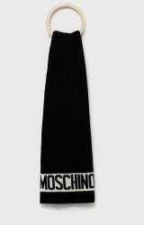 Moschino fular barbati, culoarea negru, neted 9BYY-SAM06A_99A
