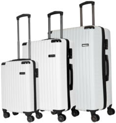 HaChi Memphis fehér 4 kerekű 3 részes bőrönd szett (Memphis-szett-feher)