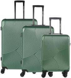 Enrico Benetti Louisville zöld 4 kerekű 3 részes bőrönd szett (Louisville-szett-zold)