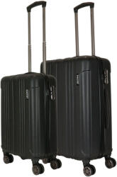 HaChi Atlanta fekete 4 kerekű kabinbőrönd és közepes bőrönd (Atlanta-S-M-fekete)