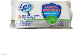 LARA Törlőkendő nedves Lara med higiénikus antibakteriális 50 db/csomag