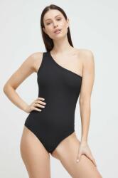 Spanx alakformáló body Suit Yourself Ribbed One Shoulder fekete, sima - fekete XL