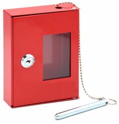 KingSafe Colorado tűzkulcs szekrény üvegtörővel (piros)