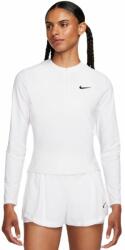 Nike Tricouri cu mânecă lungă dame "Nike Court Advantage Dri-Fit 1/4-Zip Tennis Mid Layer - white/black