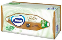 Zewa Papírzsebkendő ZEWA Softis Natural Soft 4 rétegű 80 darabos dobozos (870032) - papir-bolt