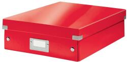 LEITZ Doboz, rendszerező, M méret, LEITZ Click&Store , piros (60580026) - molnarpapir