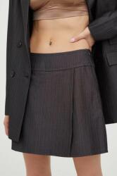 Bruuns Bazaar rövidnadrág női, fekete, mintás, magas derekú - fekete 38