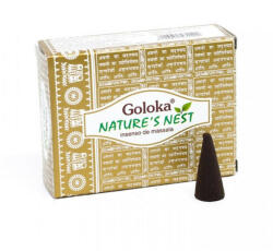 Goloka Őstermészet (Nature's Nest) Indiai Prémium Kúpfüstölő (10db)