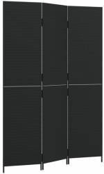 vidaXL fekete 3-paneles polyrattan térelválasztó 365356