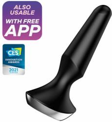 Satisfyer Dop Anal Plug-ilicious 2 Satisfyer Negru grosime 3 cm lungime 12 cm vibratii - aplicatie SmartPhone