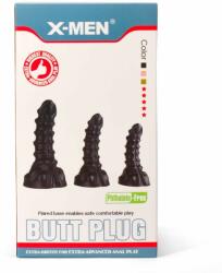 X-Men Dop Anal Monster Plug 3 S X-Men Negru grosime 6 cm lungime 21 cm cu ventuza