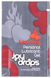 JoyDrops Lubrifiant pe baza de apa unisex JoyDrops Warming Personal Lubricant Gel 5 ml efect de incalzire