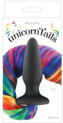 NS Novelties Dop Anal Unicorn Tails Rainbow NS Toys Negru grosime 3 cm lungime 10.3 cm