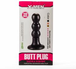 X-Men Dop Anal Extra Girthy Butt Plug V X-Men Negru grosime 6 cm lungime 25.4 cm cu ventuza