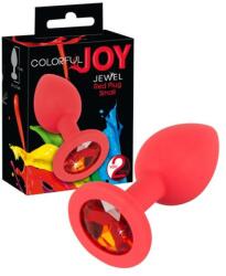 You2Toys Dop Anal Colorful Joy Jewel Red Plug You2Toys Rosu grosime 2.7 cm lungime 7.2 cm