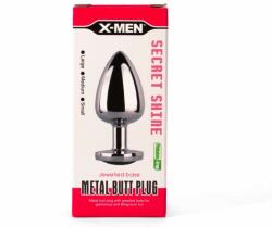 X-Men Dop Anal Secret Shade Metal Butt Plug Red L X-Men Rosu - Argintiu grosime 4.1 cm lungime 9.5 cm