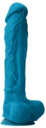NS Novelties Dildo cu testicule - si ventuza NS Toys Colours Pleasures Blue Albastru lungime 25.4 cm diametru 6.4 cm