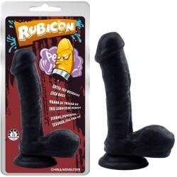 Chisa-novelties Dildo cu testicule - si ventuza Chisa Novelties Gentle Penis Negru lungime 19 cm diametru 4.7 cm