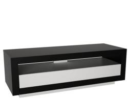 Mobikon Comoda TV 1 sertar din pal negru alb Agnes 120x45x40 cm (0000138425) Comoda