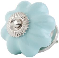 Clayre & Eef Buton mobila din fier si ceramica albastra Ø 4 cm (63513)