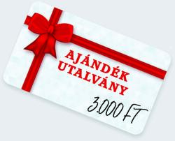  Ajándékutalvány - 3 ezer forint értékben, online