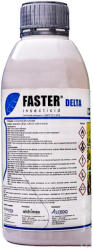 Alchimex Faster Delta 1 L insecticid contact (cereale, floarea soarelui, porumb, rapita, vita de vie, cartof, lucerna, sfecla de zahar, vinete, tomate, salata, cires, prun, mar, cais, piersic)