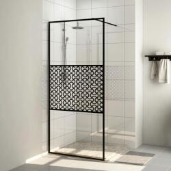 vidaXL Paravan de duș walk-in negru 90x195 cm sticlă ESG transparentă (151029) - comfy