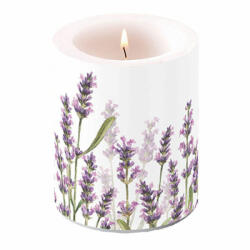 Ambiente Lavender Shades white átvilágítós gyertya 12x10 cm
