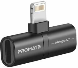 Promate Átalakító - IHINGE LT (2in1, Lightning adapter, fekete) (IHINGE-LT. BLACK) (IHINGE-LT.BLACK) - firstshop