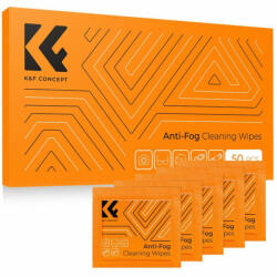  K& F Concept objektív/szemüvegtisztító kendő párásodás-gátló előre nedvesítve 50db (KF-08-034)