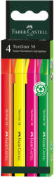 Faber-Castell Set 4 textmarkere 38 Faber-Castell FC157774, cutie carton (FC157774)