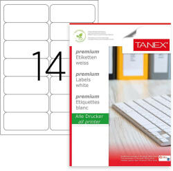 TANEX Etichete 14/a4 99.1*38.1mm colturi rotunde 100/top tanex (TW2014)