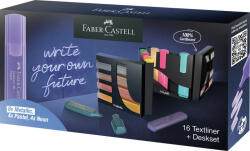 Faber-Castell Set birou Faber-Castell cu 16 textmarkere, Metallic/Pastel/Neon (FC254603)