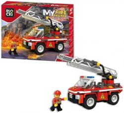 Klocki BLOCKI My Fire Brigade, Camion pompieri cu scara, 109 piese Blocki RB36174