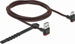 Delock 85277 USB-A apa - USB-C apa 2.0 Adat és töltő kábel - Fekete (1.5m) (85277)