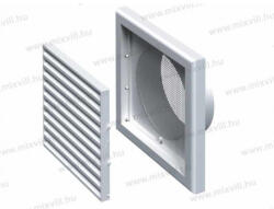 Vents MV 102 V ABS Ereszelem Na 100 csőcsatlakozóval 154x154mm fehér négyszögletes kialakítás (MV 102 V ABS)