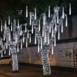 Somogyi Elektronic & MARKER® Hőesés led lámpa, karácsonyi fények led világítással, karácsonyi világítás kültérre is (8 fényrúd, fehér fényű) | LIGHTFALL