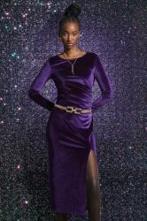 MEDICINE rochie culoarea violet, midi, mulata ZBYX-SUDA03_49X