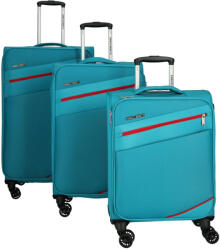 Enrico Benetti Yukon türkiz 4 kerekű 3 részes bőrönd szett (Yukon-szett-turkiz)