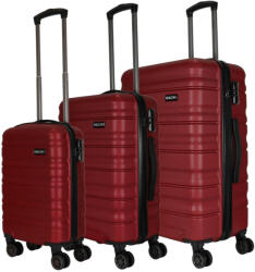 HaChi Orlando bordó 4 kerekű 3 részes bőrönd szett (Orlando-szett-bordo)