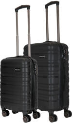 HaChi Orlando fekete 4 kerekű 2 részes bőrönd szett (Orlando-S-M-fekete)