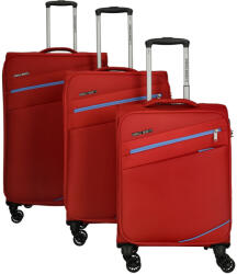 Enrico Benetti Yukon piros 4 kerekű 3 részes bőrönd szett (Yukon-szett-piros)
