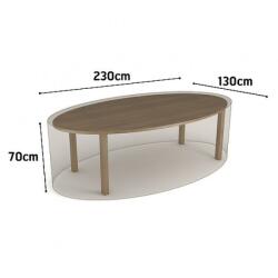  Asztal Kerti Bútor Takaróponyva Ovális Asztal - 0, 7 X 2, 3 X 1.3 Méteres Uv Stabil Ponyva - Norten 2013601 - 6847