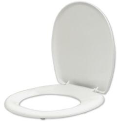Egyszerű WC Tetõ Fehér Színű Műanyag Wc Deszka Műanyag Zsanérral - Wc Ülõke Metline -