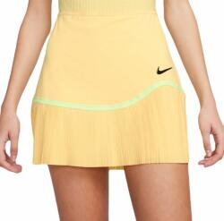 Nike Női teniszszoknya Nike Dri-Fit Advantage Pleated Skirt - soft yellow/soft yellow/black